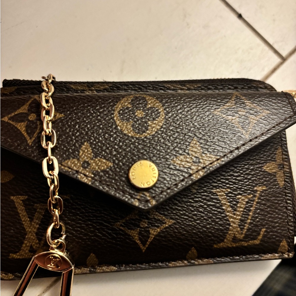 Louis Vuitton Monogram Envelope Card Holder Wallet Brown and Gold 100% AUTHENTIC - Picture 5 of 5